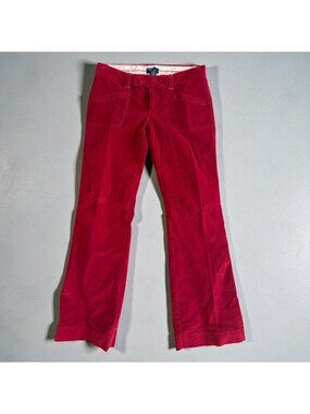 AMERICAN EAGLE Red Corduroy Bootcut  Textured Pants Size 6